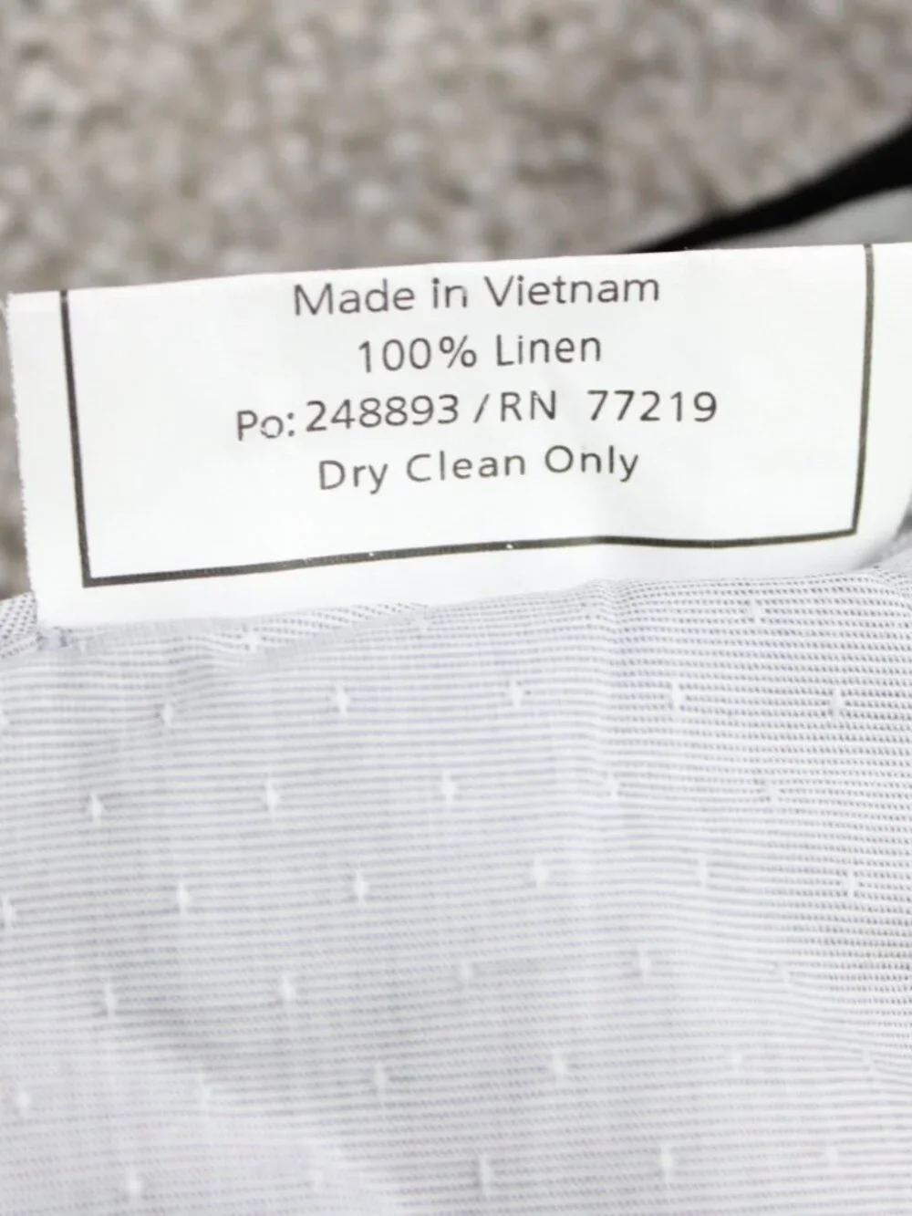 Joseph Abboud Heritage Pants Mens 44x32 Black Leomaster 100% Linen Flat Front